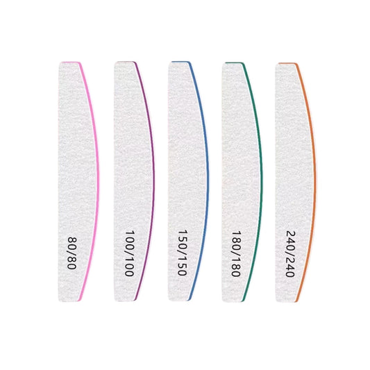 5-pack of moon-shaped nail files
